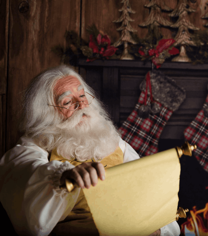 Santa with a scroll